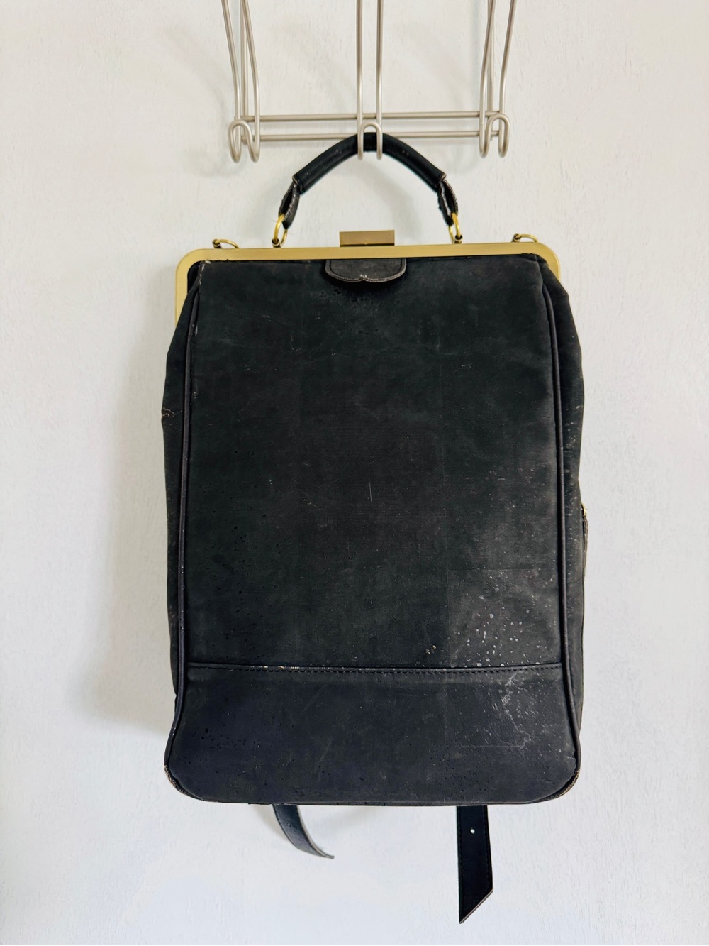 Laflore Paris Bobobark Cork Leather and Brass Backpack